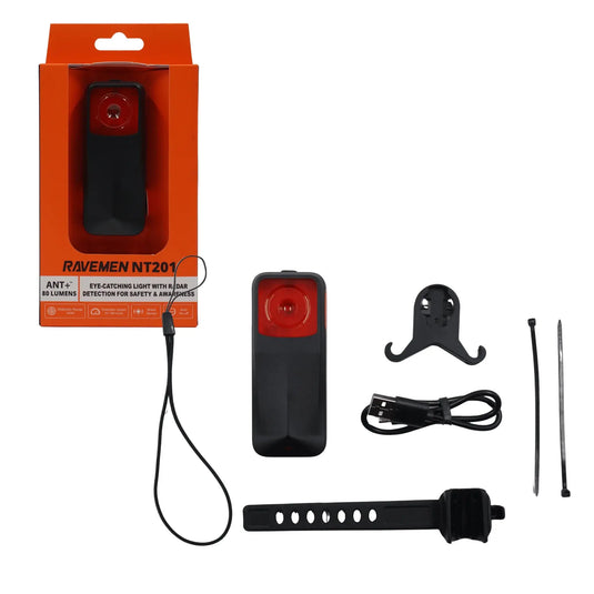 RAVEMEN TAILLIGHT | NT201 - RADAR TECH., 80 LUMENS, UPTO 24 HR BATTERY - MADOVERBIKING