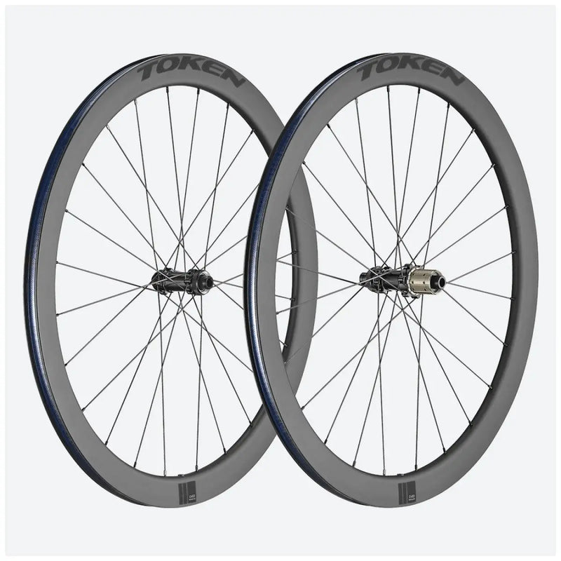Load image into Gallery viewer, TOKEN WHEELSET RESOLUTE 45MM FULL CARBON CLINCHER DISC BRAKE 11/12 SPEED SRAM/SHIMANO BWRC45D/3-BKSTK TOKEN MADOVERBIKING
