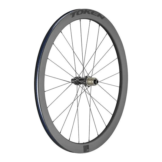 TOKEN WHEELSET RESOLUTE 45MM FULL CARBON CLINCHER DISC BRAKE 11/12 SPEED SRAM/SHIMANO BWRC45D/3-BKSTK TOKEN MADOVERBIKING