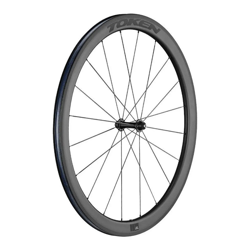 Load image into Gallery viewer, TOKEN WHEELSET RESOLUTE 45MM FULL CARBON CLINCHER RIM BRAKE 11 SPEED/12 SPEED SRAM/SHIMANO BWRC45R/3-BKSTK Token MADOVERBIKING
