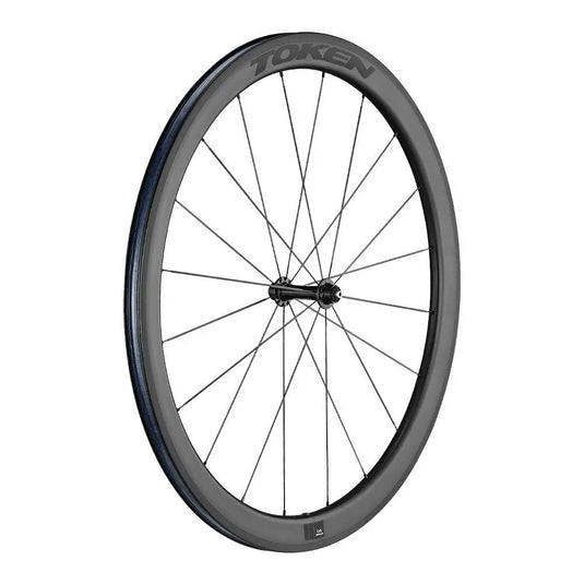 TOKEN WHEELSET RESOLUTE 45MM FULL CARBON CLINCHER RIM BRAKE 11 SPEED/12 SPEED SRAM/SHIMANO BWRC45R/3-BKSTK Token MADOVERBIKING