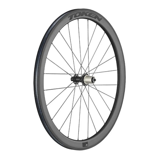 TOKEN WHEELSET RESOLUTE 45MM FULL CARBON CLINCHER RIM BRAKE 11 SPEED/12 SPEED SRAM/SHIMANO BWRC45R/3-BKSTK Token MADOVERBIKING