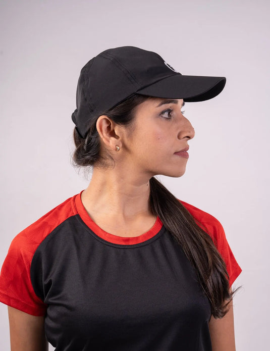 UNISEX RUNNING CAP | STREAK | BLACK/RED