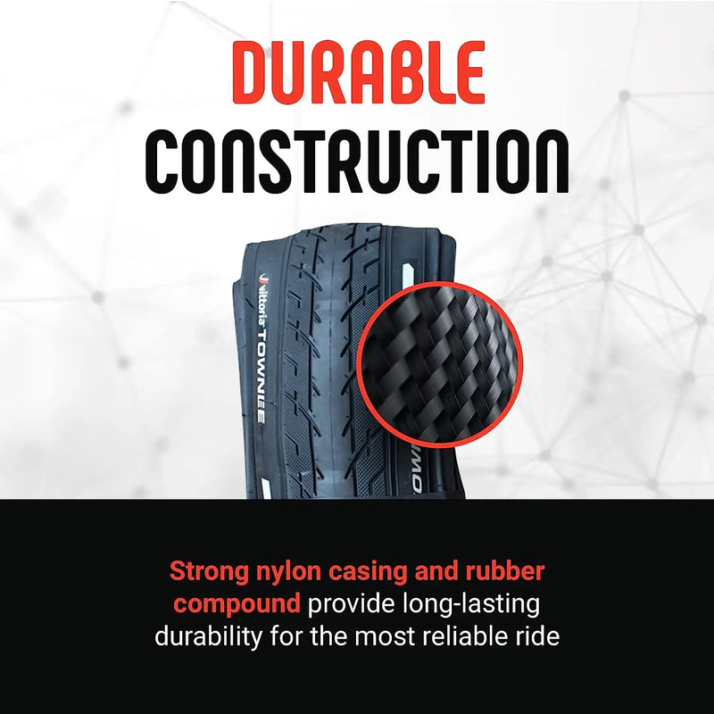 Load image into Gallery viewer, VITTORIA TOWNEE FOLDING SEMI SLICK CITY MTB TIRE - MADOVERBIKING
