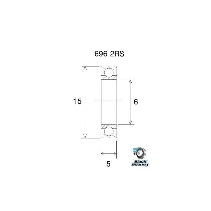 Load image into Gallery viewer, BLACKBEARING 2RS B5 BEARING | 699 (9 X 20 X 6 MM) - MADOVERBIKING
