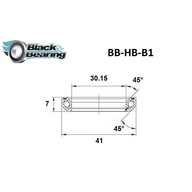 Load image into Gallery viewer, Blackbearing B1 30.15x41x7mm 45/45° Headset Bearing BLACKBEARING MADOVERBIKING
