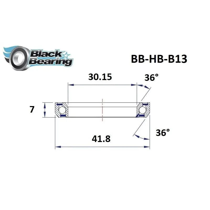 Load image into Gallery viewer, BLACKBEARING B13 HEADSET BEARING (30.15X41.8X7MM 36°/36) - MADOVERBIKING
