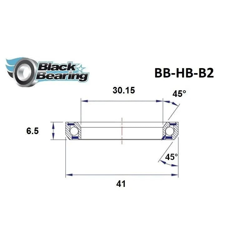 Load image into Gallery viewer, Blackbearing B2 30.15x41x6.5mm 45/45° Headset Bearing Blackbearing MADOVERBIKING
