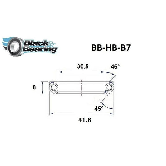 BLACKBEARING B7 HEADSET BEARING | 30.5 X 41.8 X 8 MM 45/45° - MADOVERBIKING
