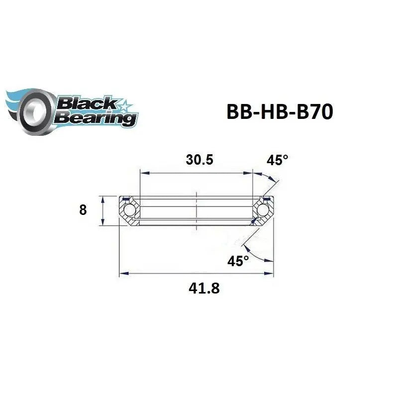 Load image into Gallery viewer, BLACKBEARING B70 HEADSET BEARING | 30.5 X 41.8 X 8 MM 45/45° - MADOVERBIKING
