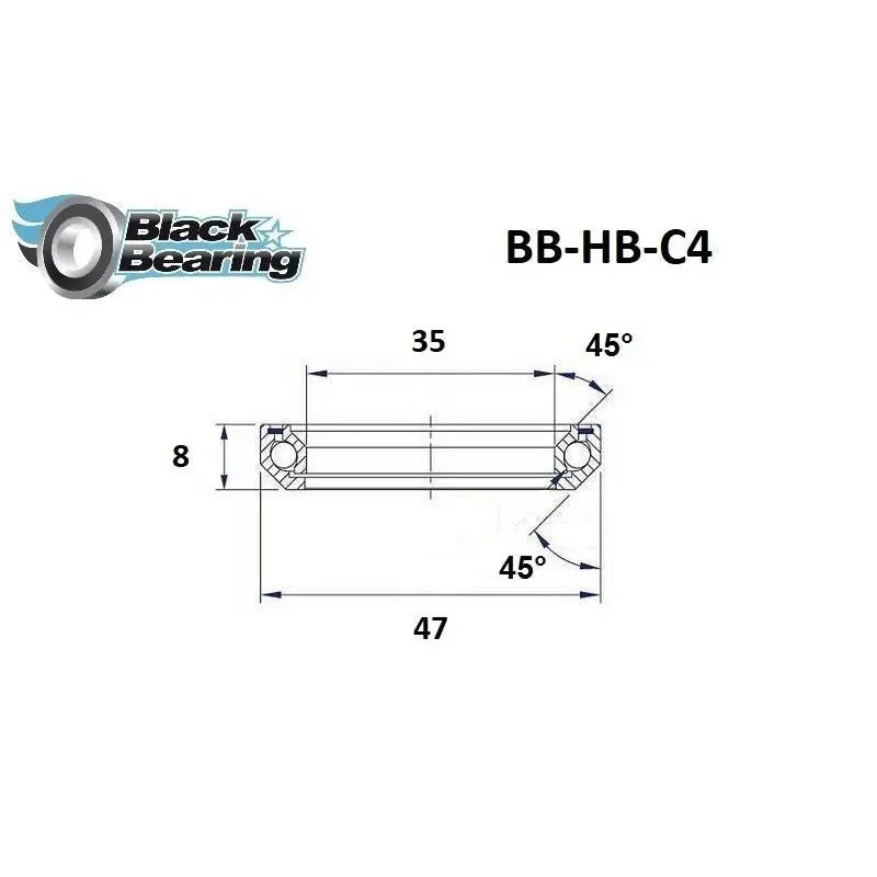 Load image into Gallery viewer, BLACKBEARING C4 HEADSET BEARING (35X47X8MM 45/45°) - MADOVERBIKING
