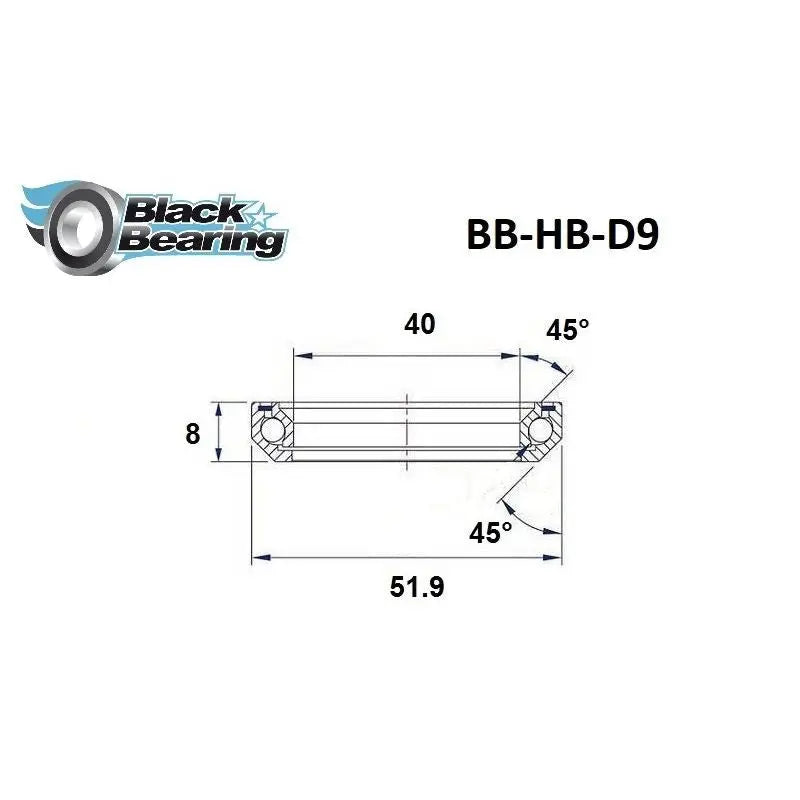 Load image into Gallery viewer, Blackbearing D9 40x51.9x8mm 45/45° Headset Bearing - MADOVERBIKING
