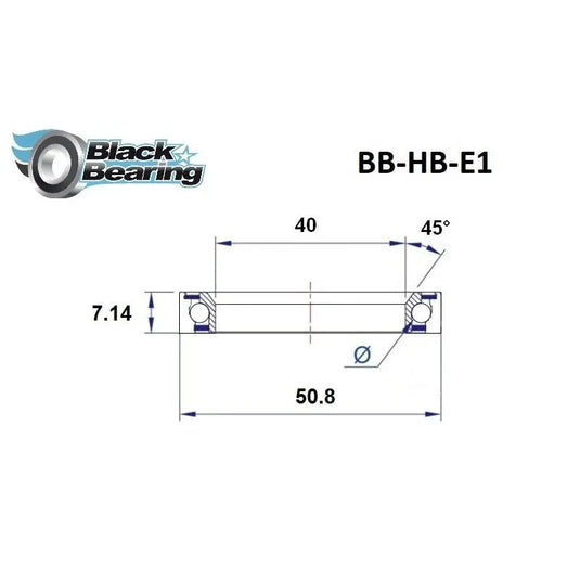 BLACKBEARING E1 HEADSET BEARING (40 X 50.8 X 7.14 - 45/90°) - MADOVERBIKING