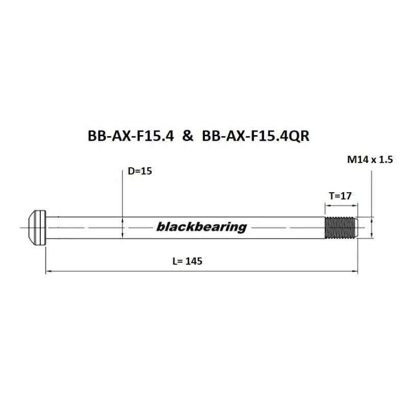 Load image into Gallery viewer, BLACKBEARING | THRU-AXLE | F15.4 (FOX-15MM-145-M14X1.5-17MM) Blackbearing MADOVERBIKING
