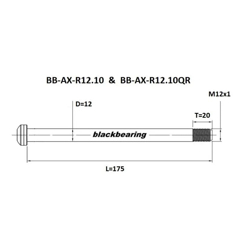 Load image into Gallery viewer, BlackBearing - Thru-Axle - R12.10 (12mm-175-m12x1-20mm) BLAVKBEARING MADOVERBIKING

