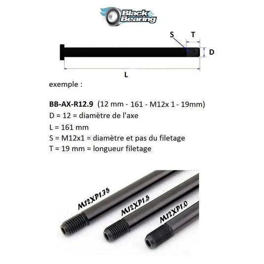 Blackbearing R12.3 12mm Thru Axle Blackbearing MADOVERBIKING