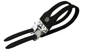 MKS TRACK TOE-CLIP BELT - 2 BUCKLE | LEATHER MADE - NJS APPROVED (BLACK) - MADOVERBIKING -  MINOURA