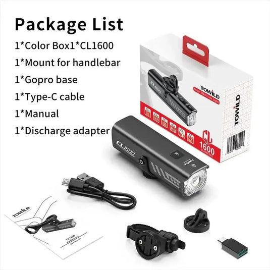 TOWILD CL1600 Bike Light Royal Traders MADOVERBIKING