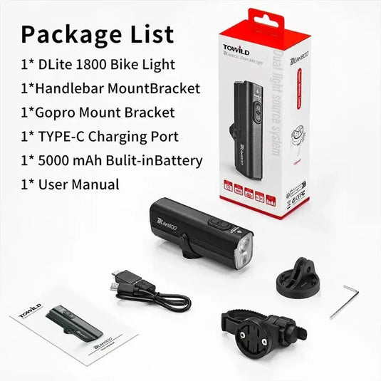 TOWILD DLite1800 Bike Light Royal Traders MADOVERBIKING
