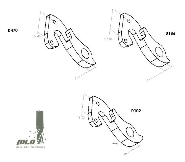 Load image into Gallery viewer, PILO DERAILLEUR HANGER FOR BULLS, ISAAC, JAMIS | GH-D102 - MADOVERBIKING
