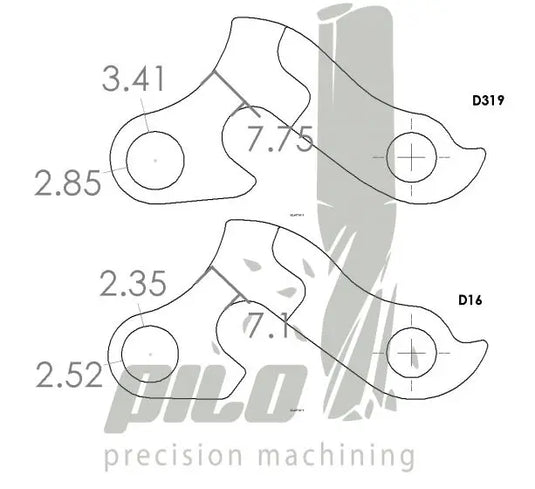 PILO DERAILLEUR HANGER FOR CUBE, FOCUS, FUJI, K2 | D16 - MADOVERBIKING