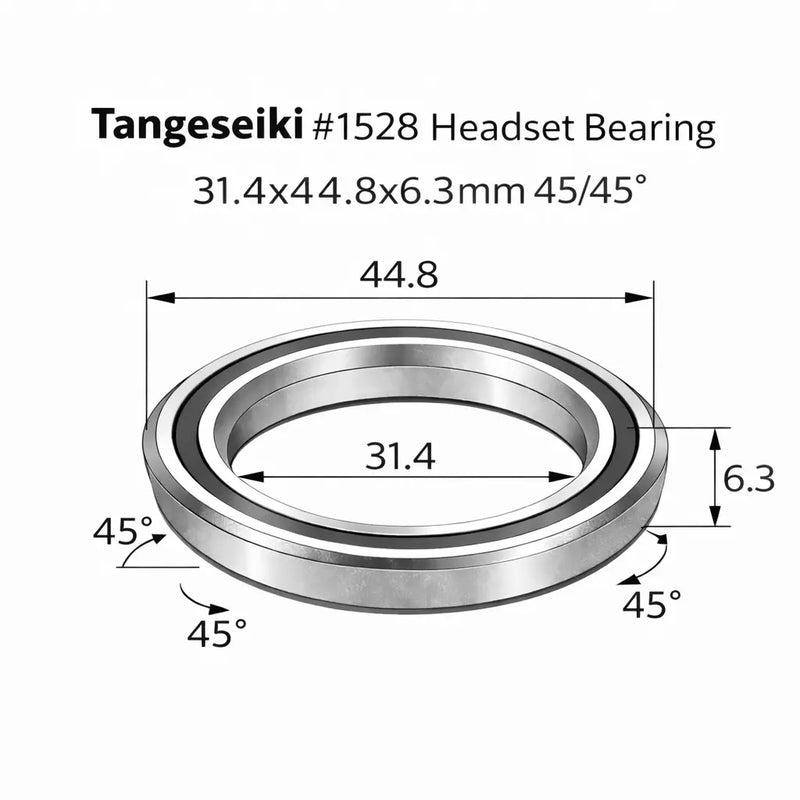 Load image into Gallery viewer, TANGESEIKI  HEADSET BEARING | 1528 (31.4X44.8X6.3 MM 45/45°) - MADOVERBIKING
