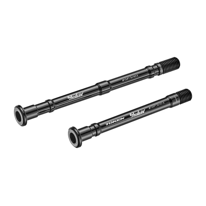 Load image into Gallery viewer, TOKEN SHADOW SUPER LIGHT THRU AXLE SPACING Front 121.5 mm / Rear 163.5mm BQR12SL2-S-BKTK TOKEN MADOVERBIKING
